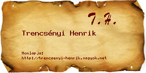 Trencsényi Henrik névjegykártya