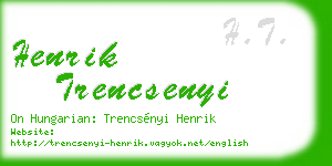 henrik trencsenyi business card